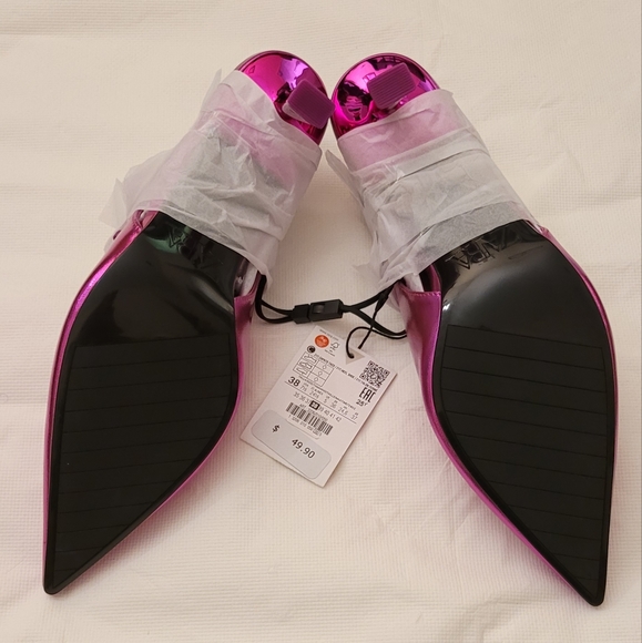 ZARA metallic pink heels - Picture 6 of 8
